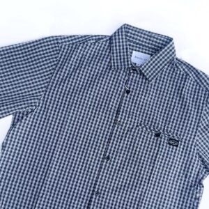 Vintage Checked Crop Shirt - Blue