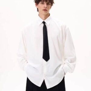 WHITE SOLID FULL SLEEVE SHIRT