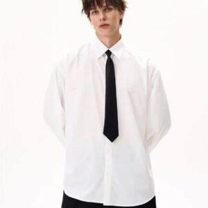 WHITE SOLID FULL SLEEVE SHIRT