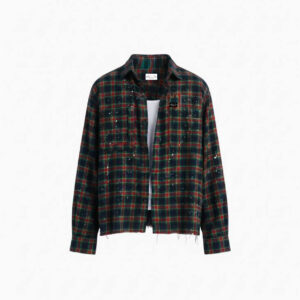 Customised flannel crop shirt