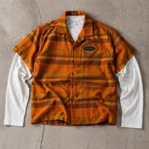 Flannel cropped shirt