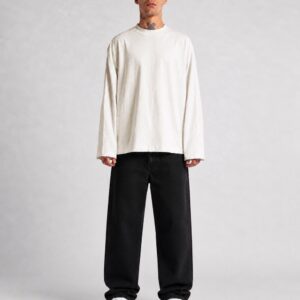 Oversized crop solid tee