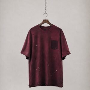 Vintage distressed paint-splatter tee