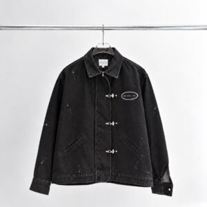 Raw denim utility jacket